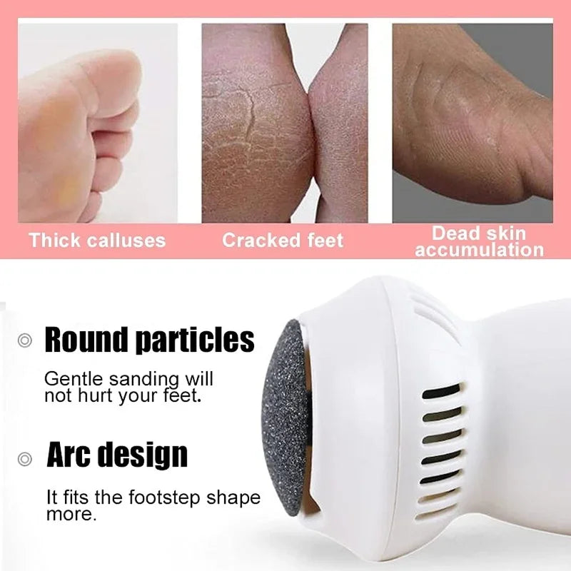 Foot File Drill Machine Cuticle Callus Remover Pedicure Vacuum Foot File Dead Skin Remover Foot Callus for Hard Cracked Skin