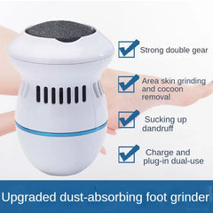 Foot File Drill Machine Cuticle Callus Remover Pedicure Vacuum Foot File Dead Skin Remover Foot Callus for Hard Cracked Skin